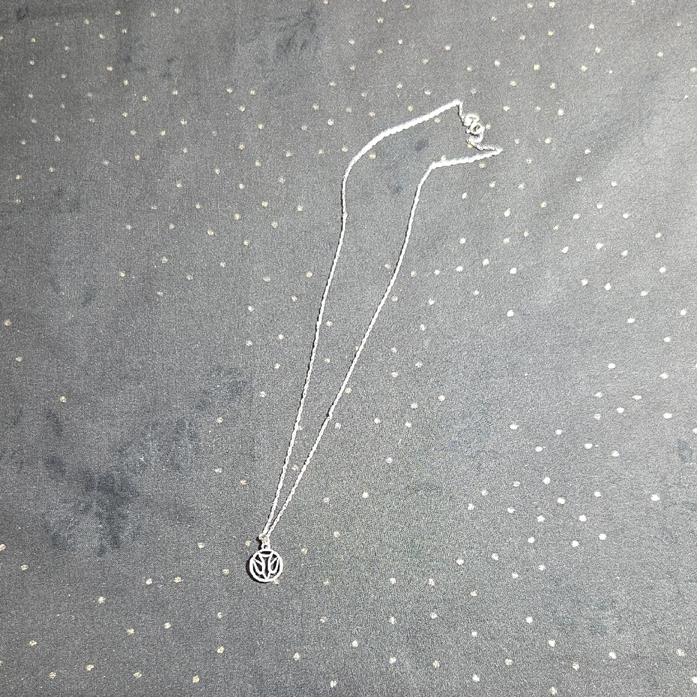 James Avery Silver Necklace with Floral Pendant